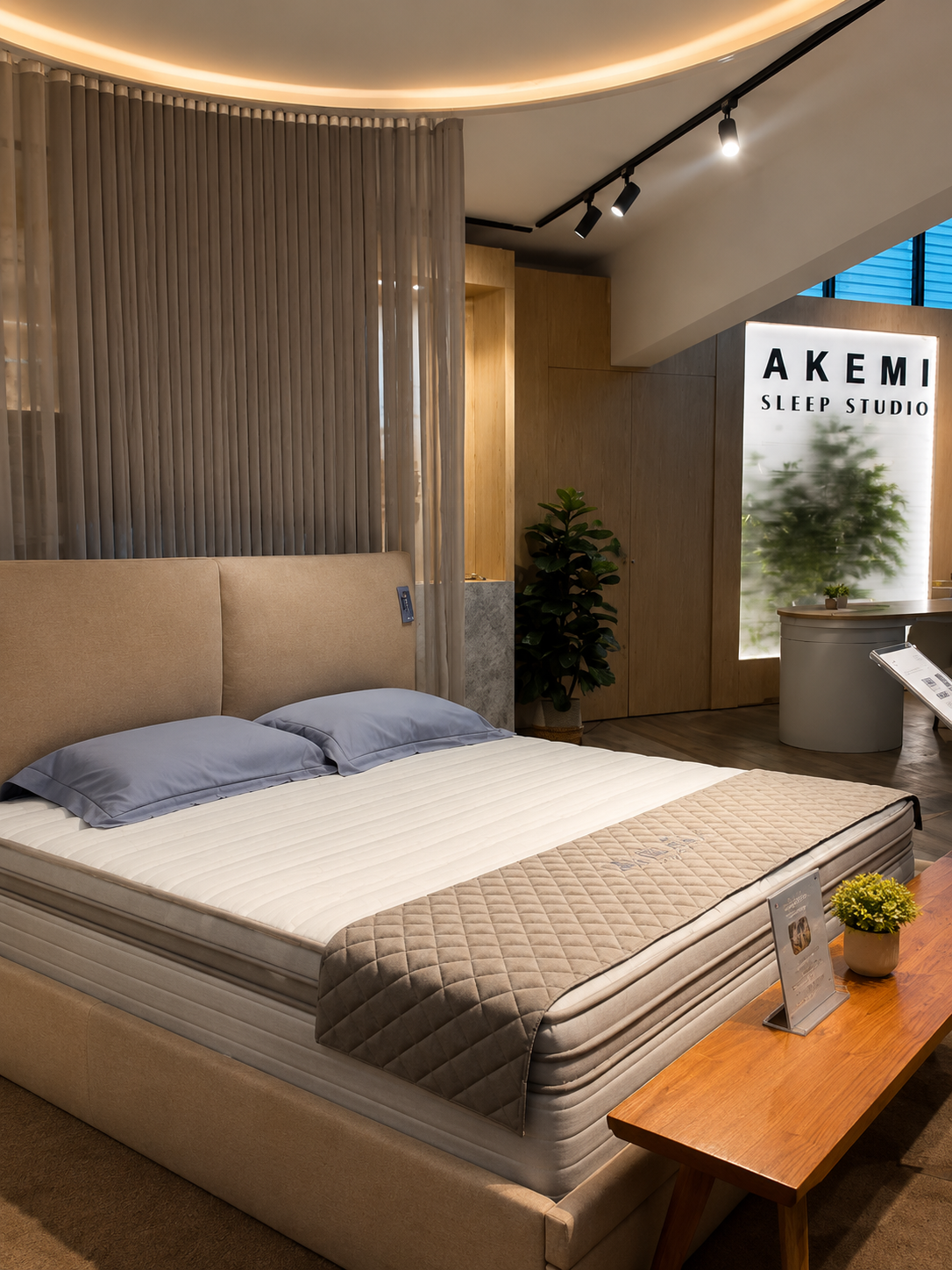 Comfortable mattress styled in a bedroom at ED Shop Ipoh